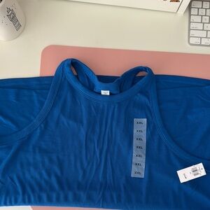 Old Navy Blue Fitted Crop Tank Top